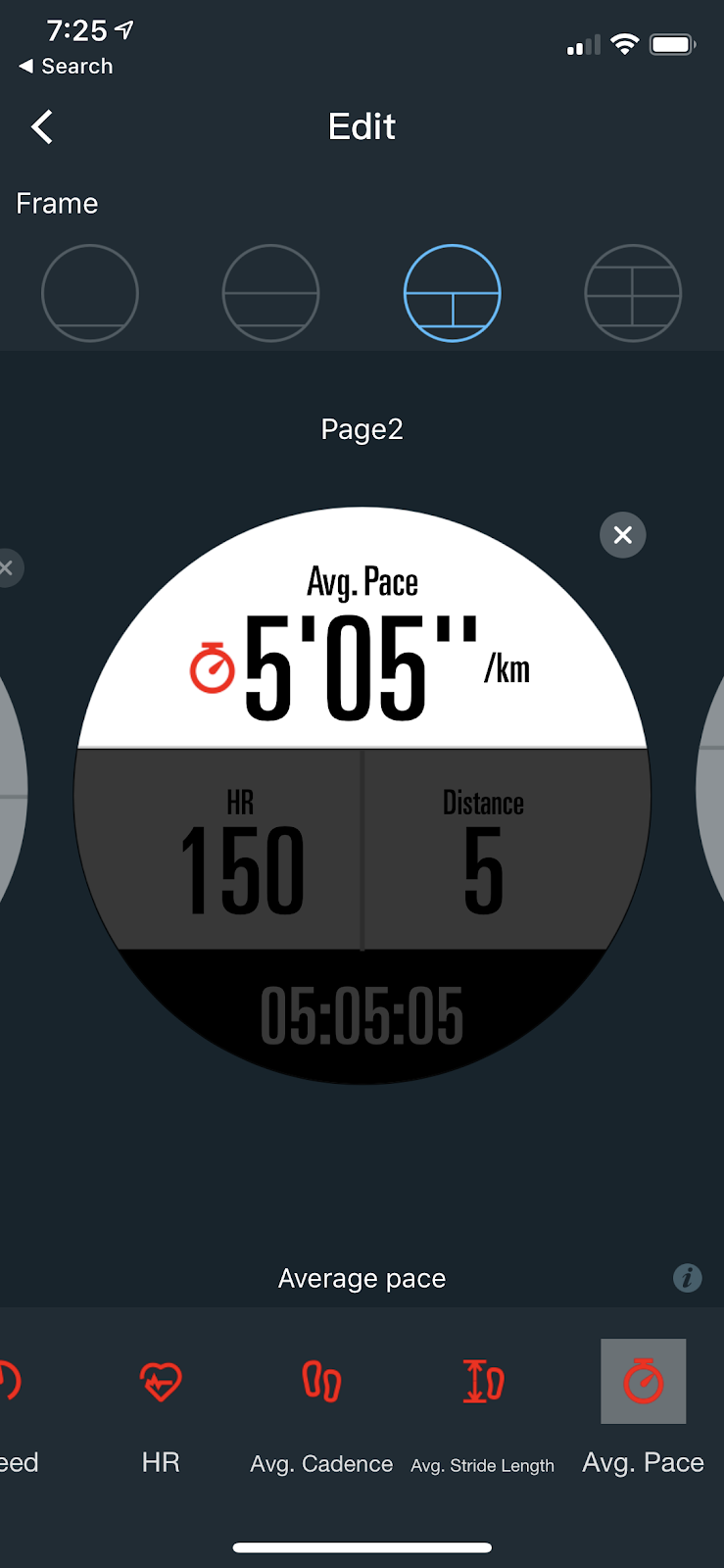 running watch that shows pace
