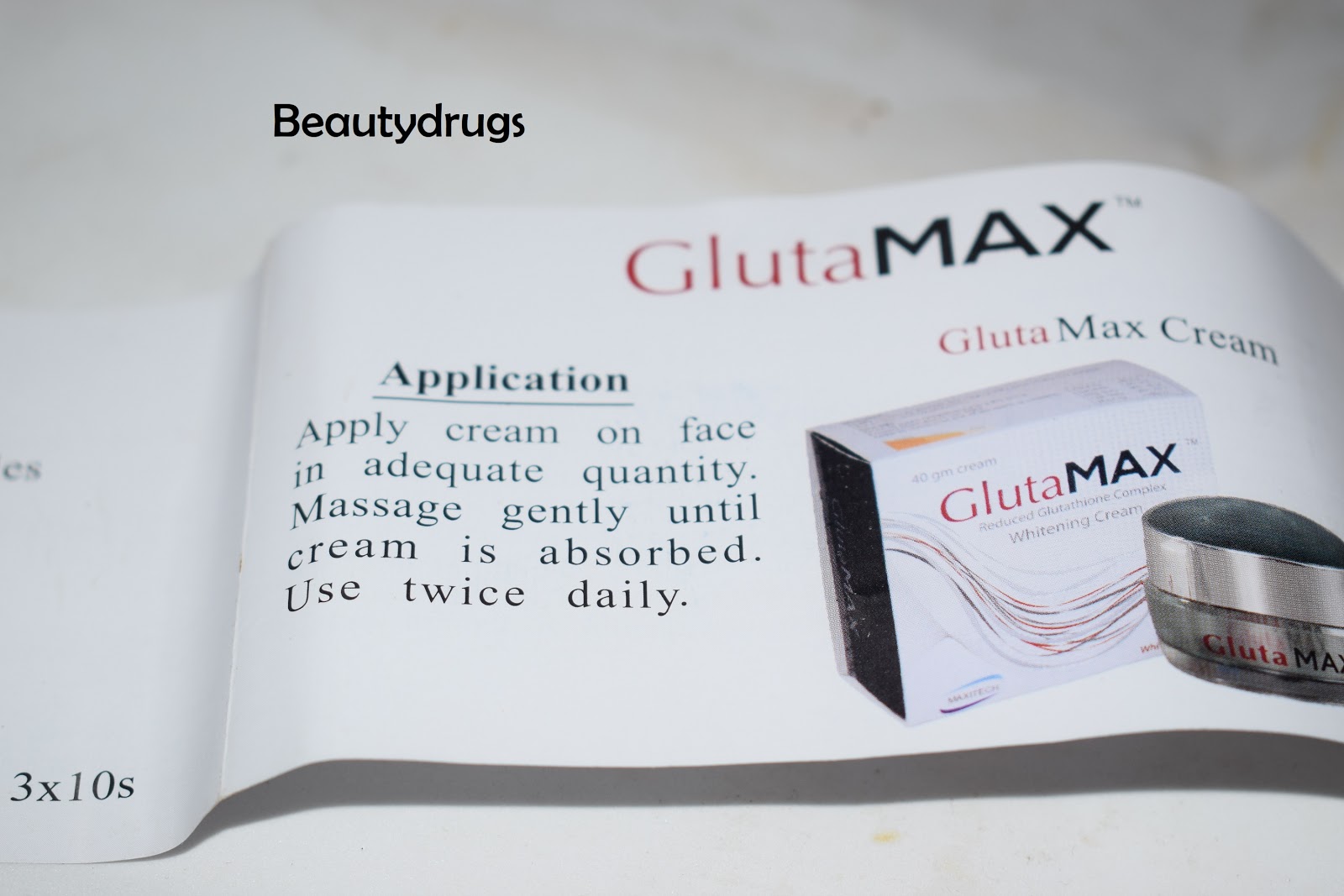 Beauty Drugs GlutaMAX Skin Whitening Cream Medicated Skin Whitening Cream