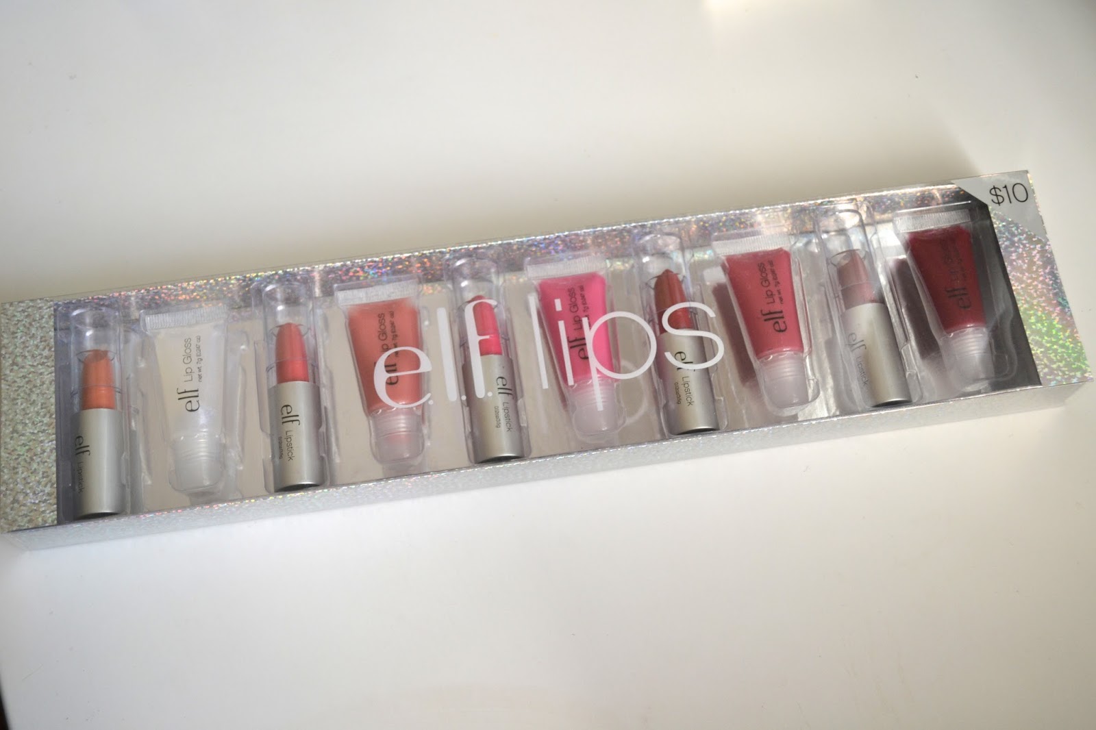 Aquaheart E.L.F. Cosmetics 10 Piece Lipstick and Lip Gloss Set Holiday