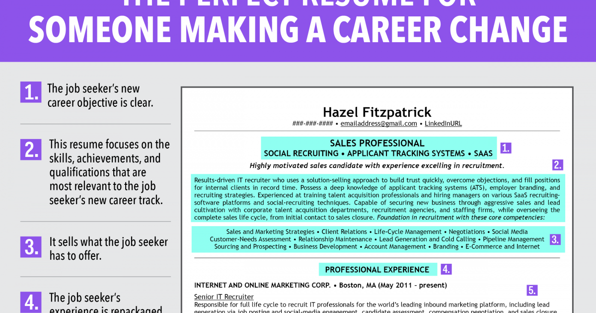 resume to change careers
