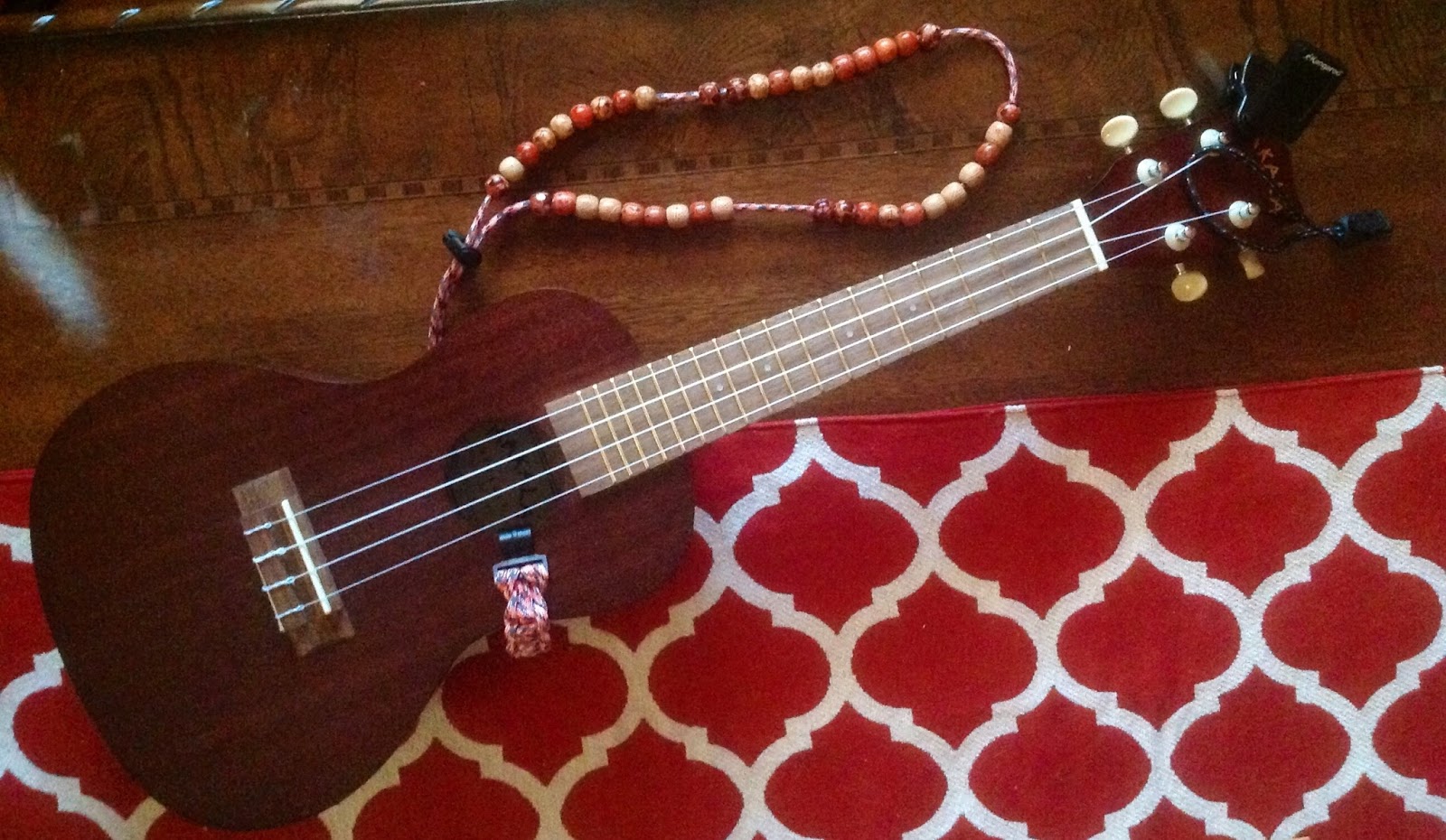 Grammy Red Chopsticks DIY Ukulele Leash and Gig Bag