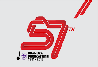 Download Logo Resmi Hari Pramuka Ke-57 Tahun 2018 CDR - Lembar Vector