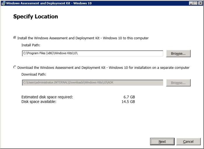SCCM 2012 How to Install Windows ADK 10 Step by Step