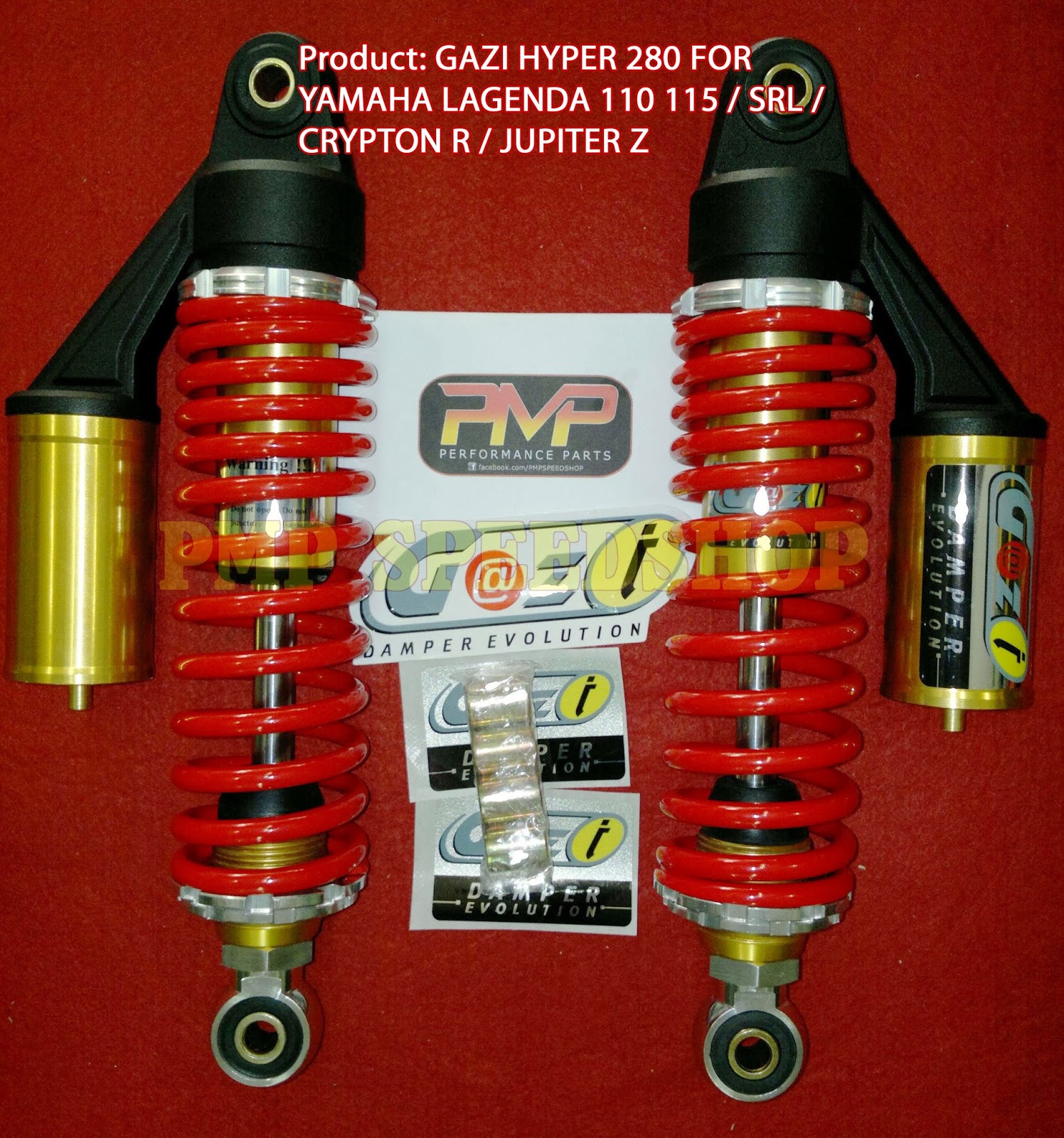 Gas Absorber Gazi Hyper 280 for Yamaha Lagenda 110 115 / Y110 / SS2 / Crypton R / Jupiter Z