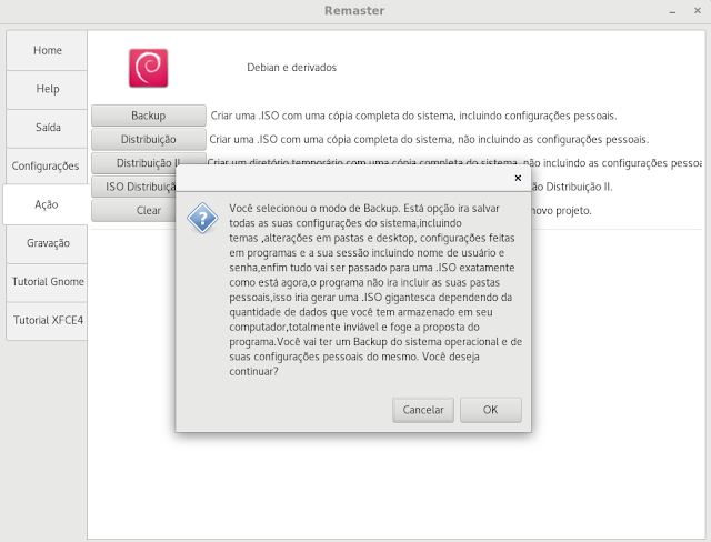 Ferramentas Linux 1 - Backup com Remaster GTK - Dicas Linux e Windows