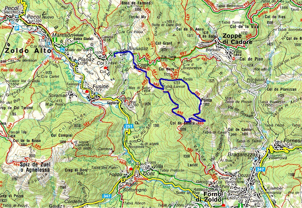 Giro dei Mas Escursione Monte Punta,