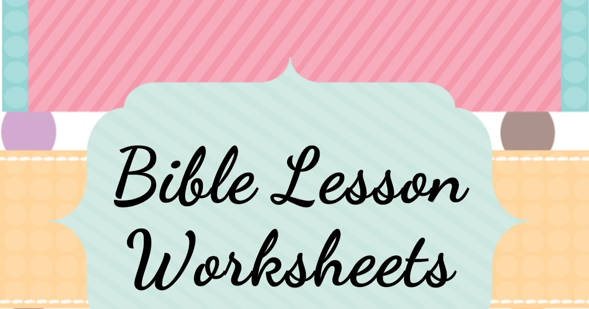 bible fun for kids worksheets