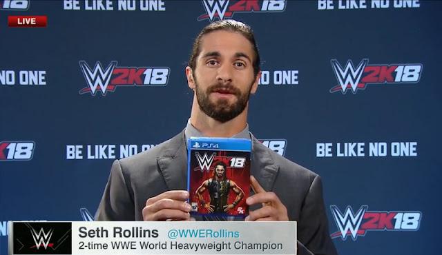 Seth Rollins WWE 2K18 cover ps4