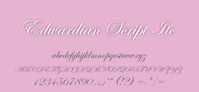 Kumpulan Font Undangan - Edwardian Script LET Font