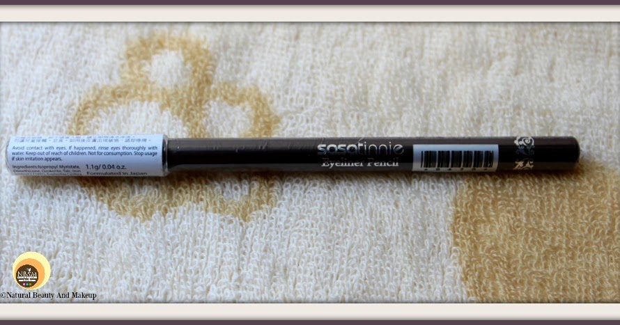 Natural Beauty And Makeup Sasatinnie Eyeliner Pencil 02 Brown Review Swatches Photos