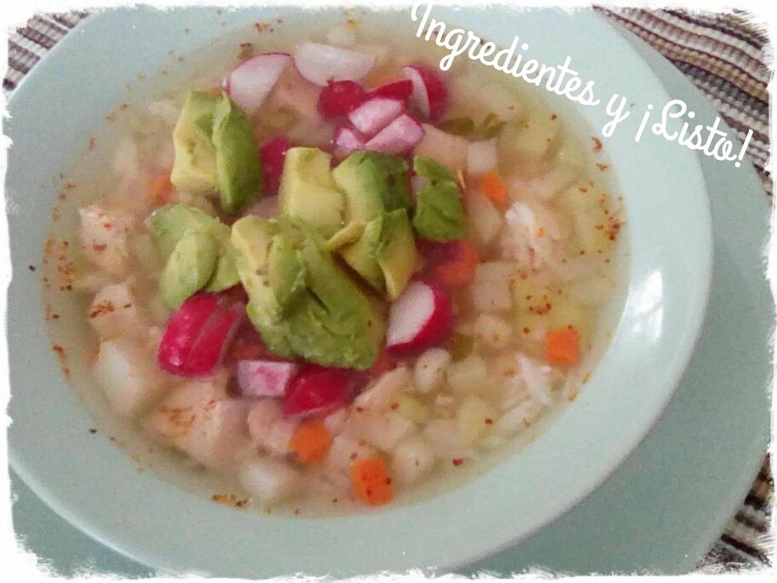 Ingredientes y ¡Listo! Caldo de Pollo con Chayote