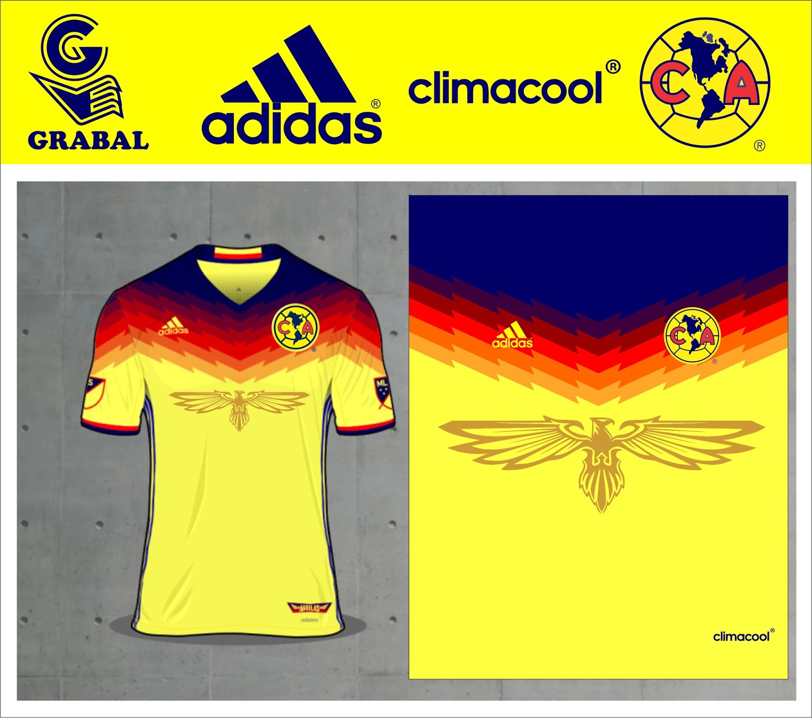 Grabal desing vector: JERSEY DE C. AMÉRICA - VECTOR