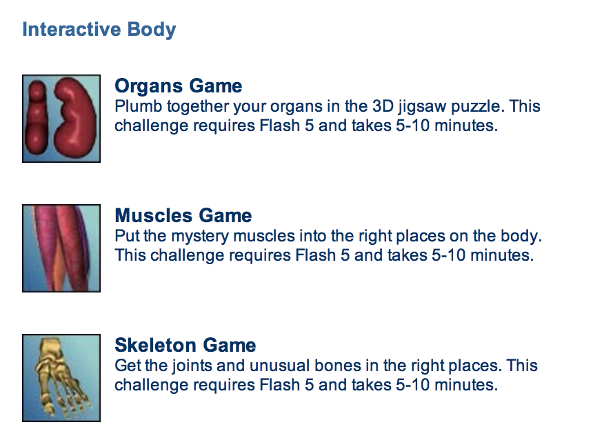 Mr. Forde Life Science Play these human body games!