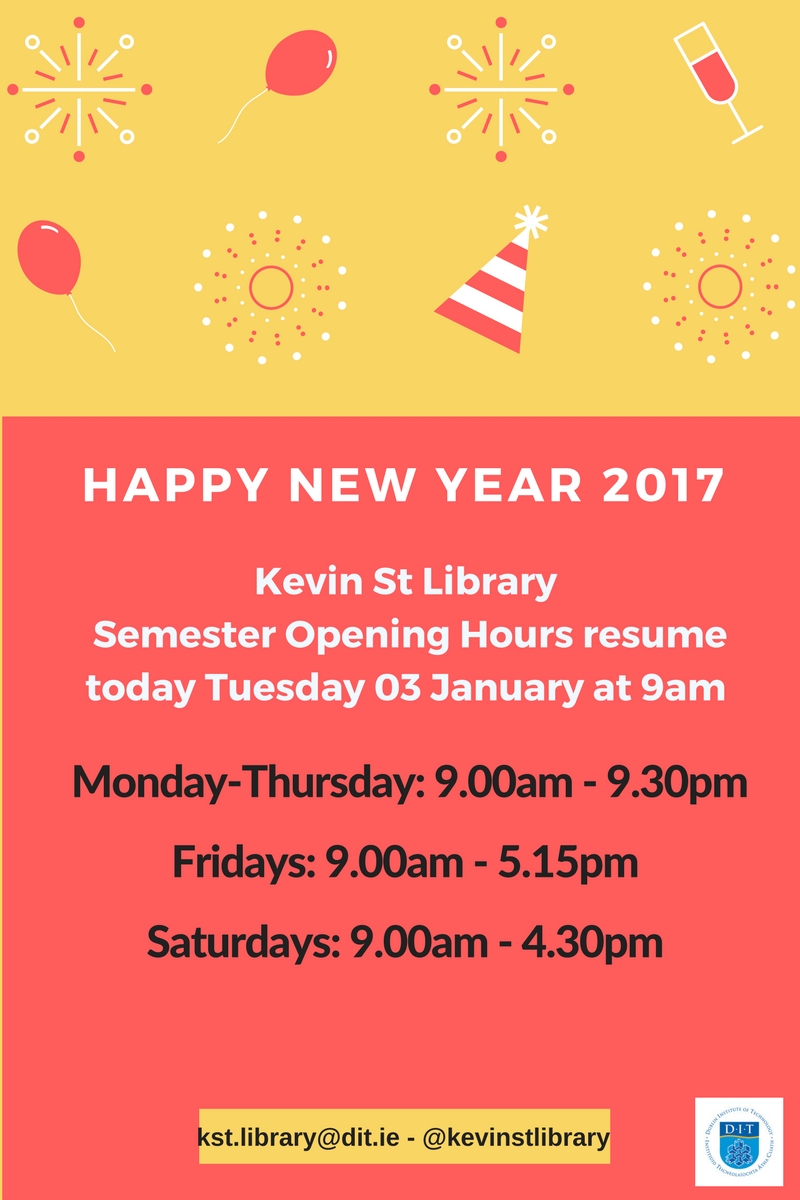 TU Dublin Kevin St Library Library Semester Opening Hours resume today