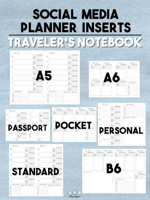 Wizard Life A6 rings printable planner inserts