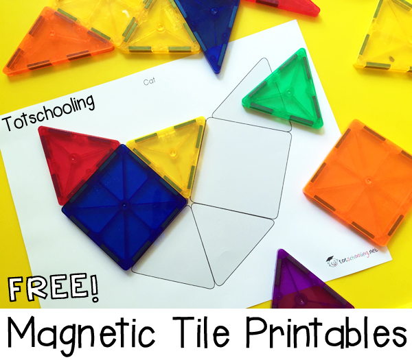 Free Magnetic Tile Printables Totschooling Toddler Preschool 
