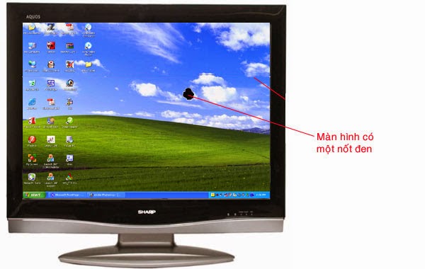 Lỗi màn hình tivi bị một nốt đen hoặc nốt mầu ở khu vực hiển thị hình ảnh