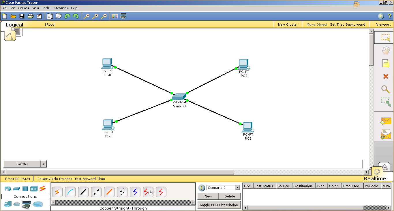 how to connect switch to router in cisco packet tracer