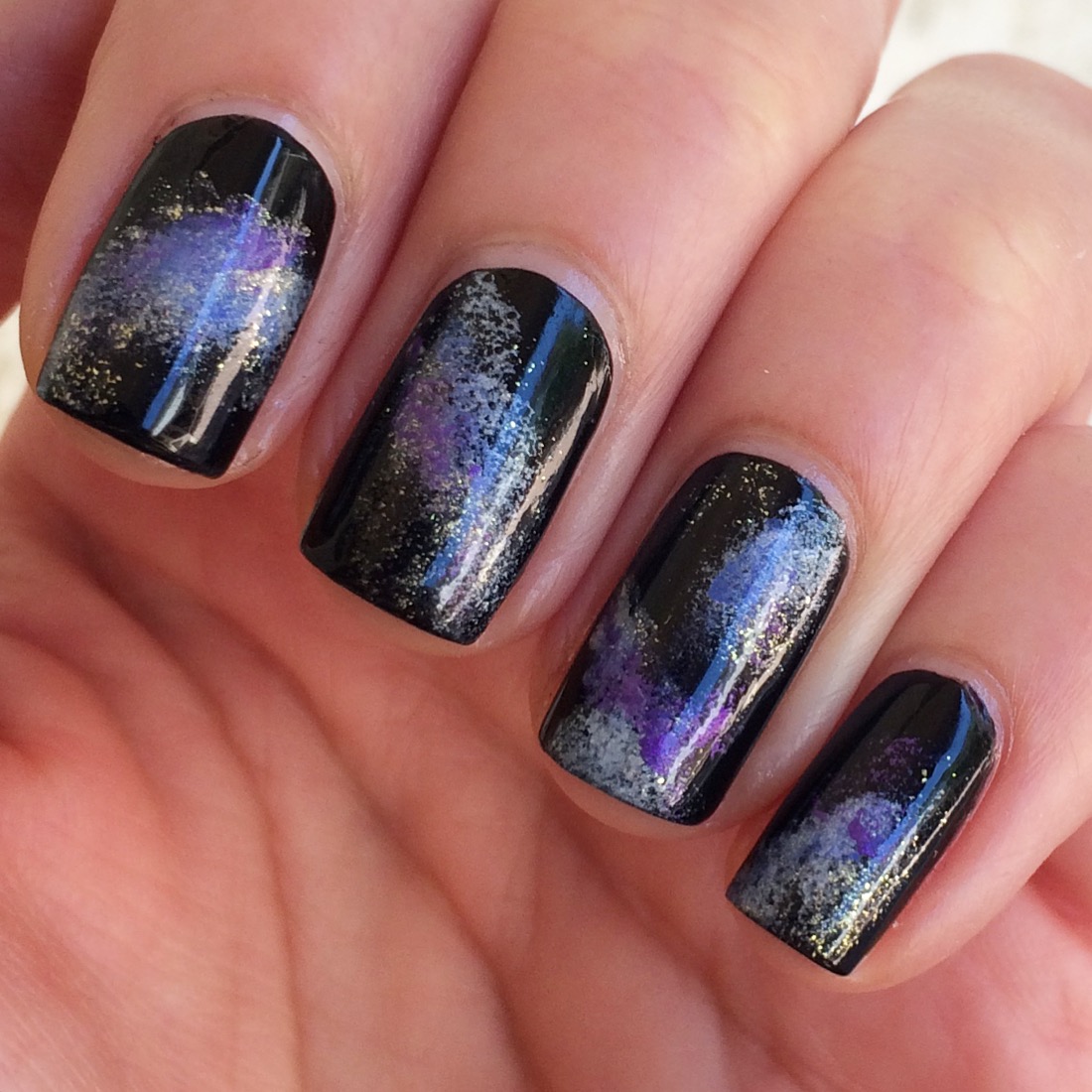 lovefreshpaint Nail Art Galaxy Nails