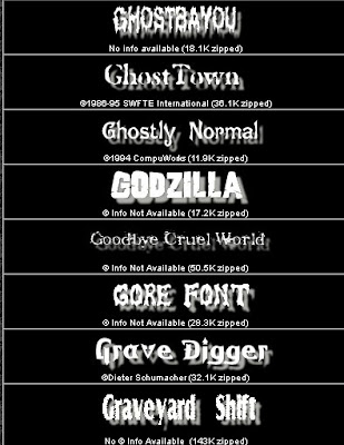 UNIQUE UNUSUAL OR INTERESTING: Free Downloadable Halloween Fonts