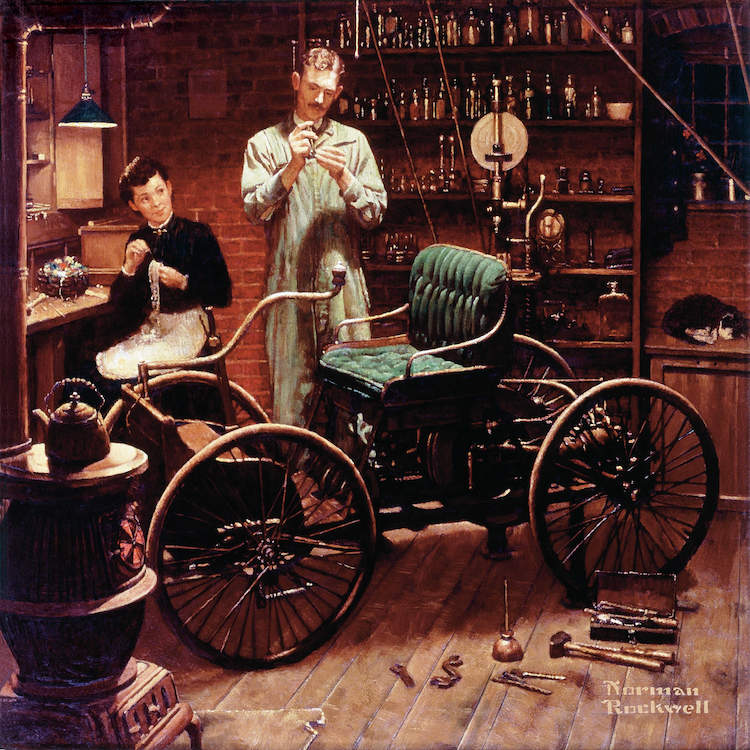 Just A Car Guy Norman Rockwell automobile paintings I haven't seen before