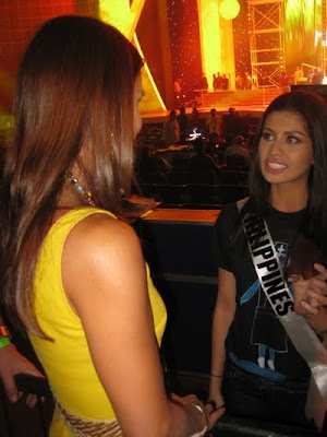 Shamcey Supsup at the rehearsals