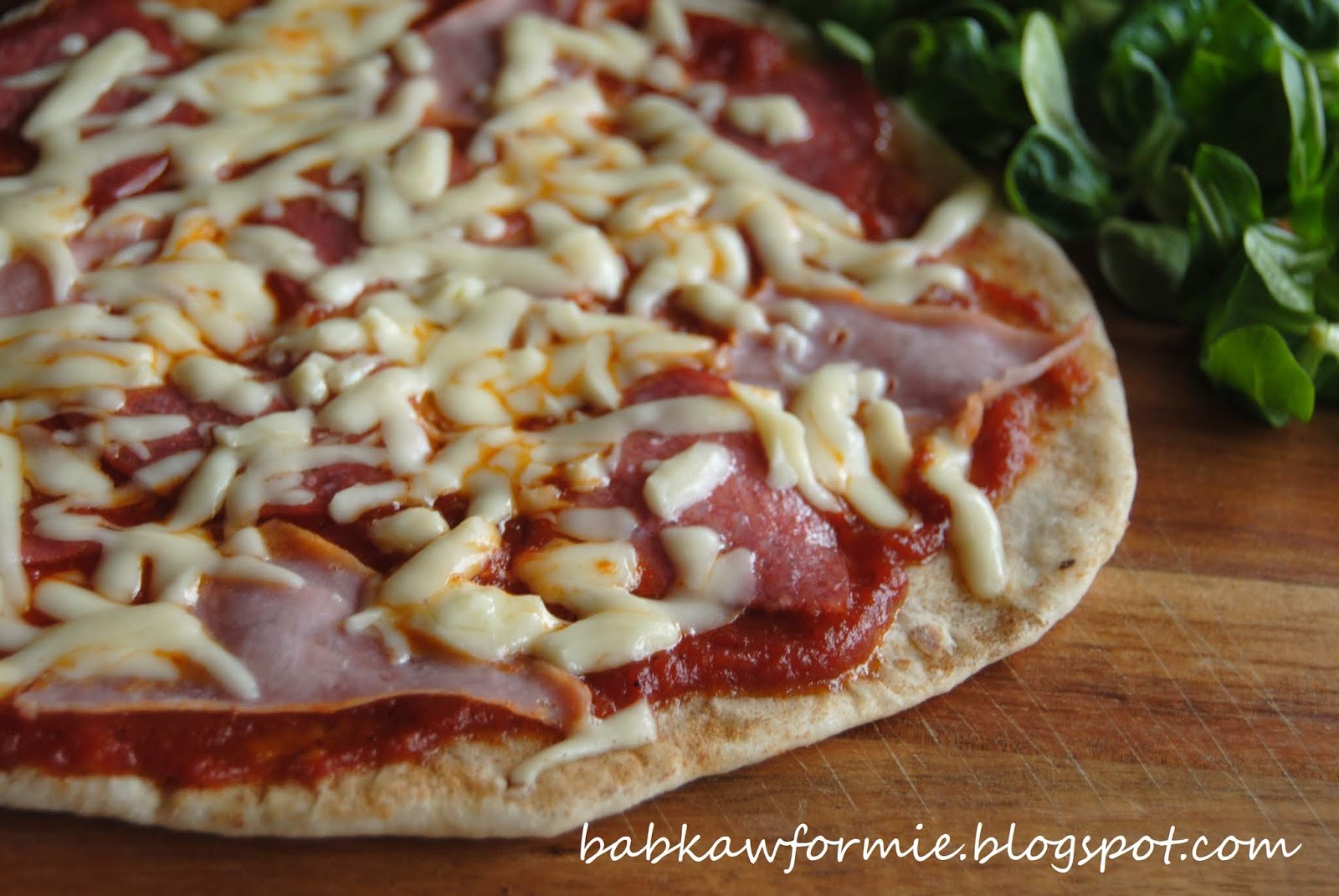 pizza z patelni - szybka kolacja babkaawformie.blogspot.com