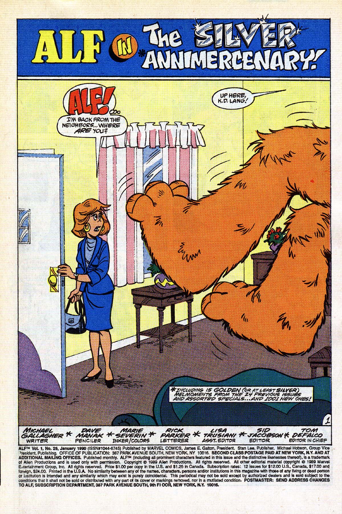 Read online ALF comic -  Issue #25 - 2