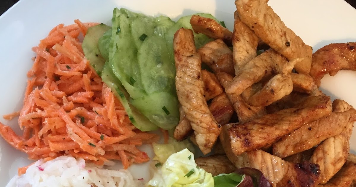 Claudia&amp;#39;s Küche: Salatplatte mit Fleischstreifen