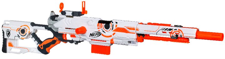 Nerf Longshot CS-6 SNIPER Blaster Dart Gun W/Front Blaster, Bipod & Scope