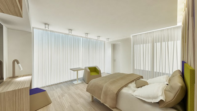 modern bed room design 3d