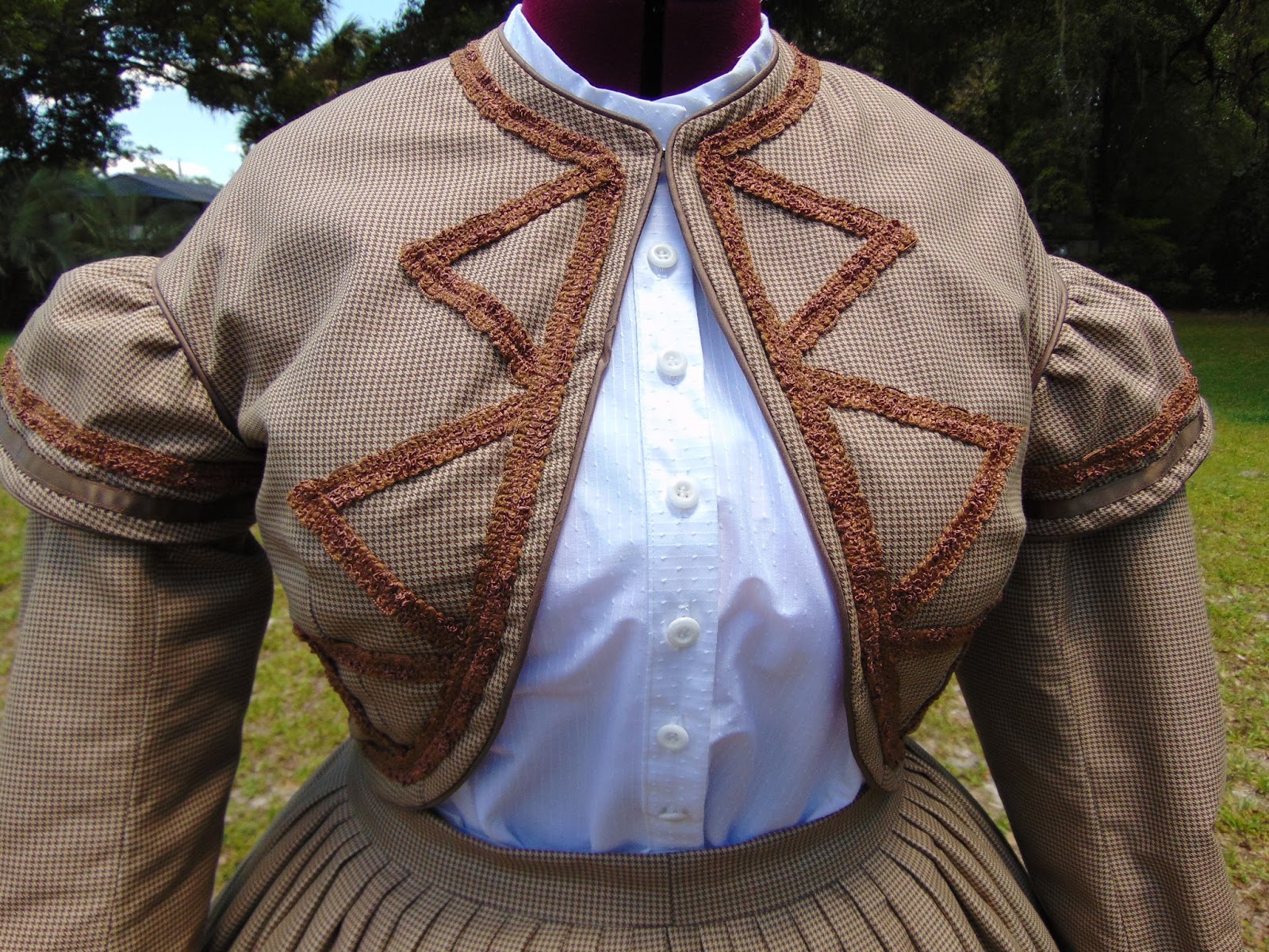 The Antique Sewist 1860s Bolero (Zouave) Jacket with Detachable Sleeves