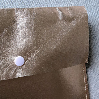 rose gold fabric paper folder handmade vegan leather