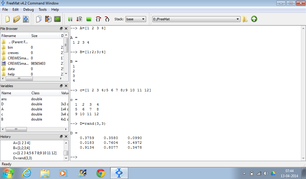 freemat diagonal of matrix freemat diagonal of matrix