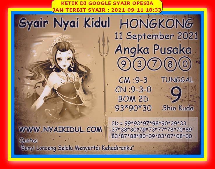 Syair Toto Hongkong 11 September 2021 Royal Syair