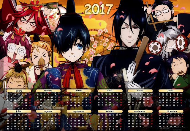 calendario 2017 kuroshitsuji