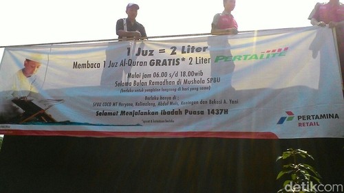 Selama Ramadhan 2016 Ngaji 1 Juz Gratis 2 Liter Pertamax
