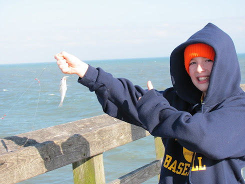 jared caught a little fish - he fed it to the pelican