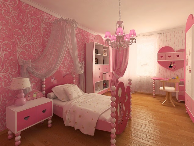 Lindas habitaciones para niñas en color rosa - Colores en Casa