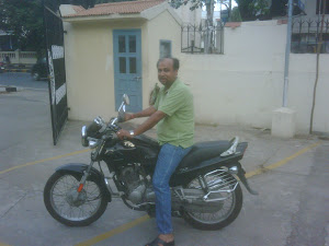 Day 9: Picture of the day .. Rajesh cruising the streets of Chennai on this "bad boy"
