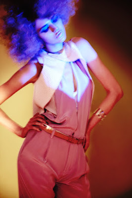 beauty and fashion photographer nyc, blurry fashion photography, purple hair afro
