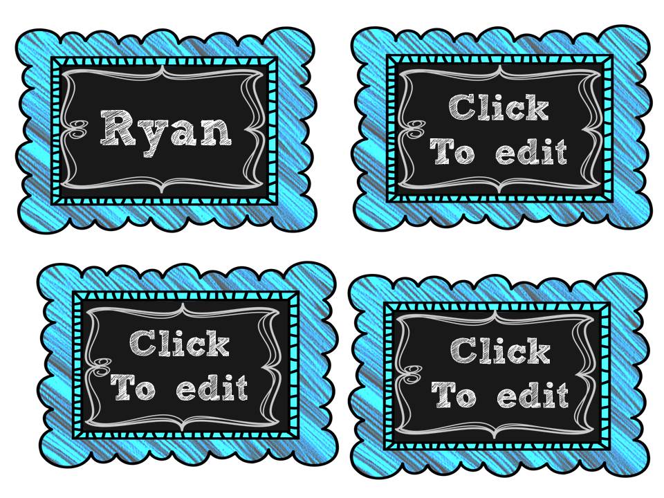 Teaching Swag Chalkboard label freebie