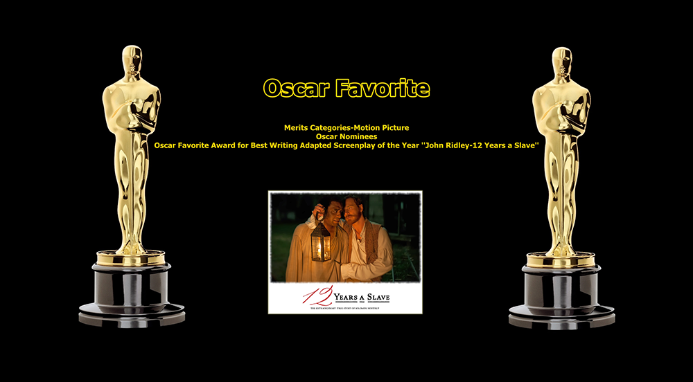 oscar favorite best writing adapted screenplay award john ridley 12 years a slave