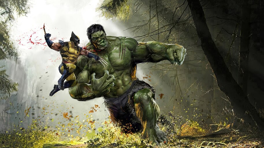 Wolverine vs. Hulk, Marvel, Comics, 4K, #6.1952