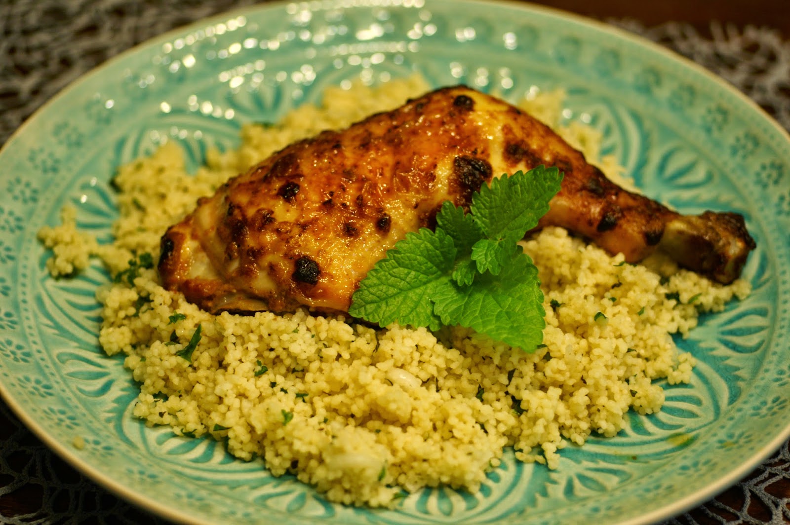 Küchenchaoten: Marokkanisches Hähnchen mit Minz- Couscous