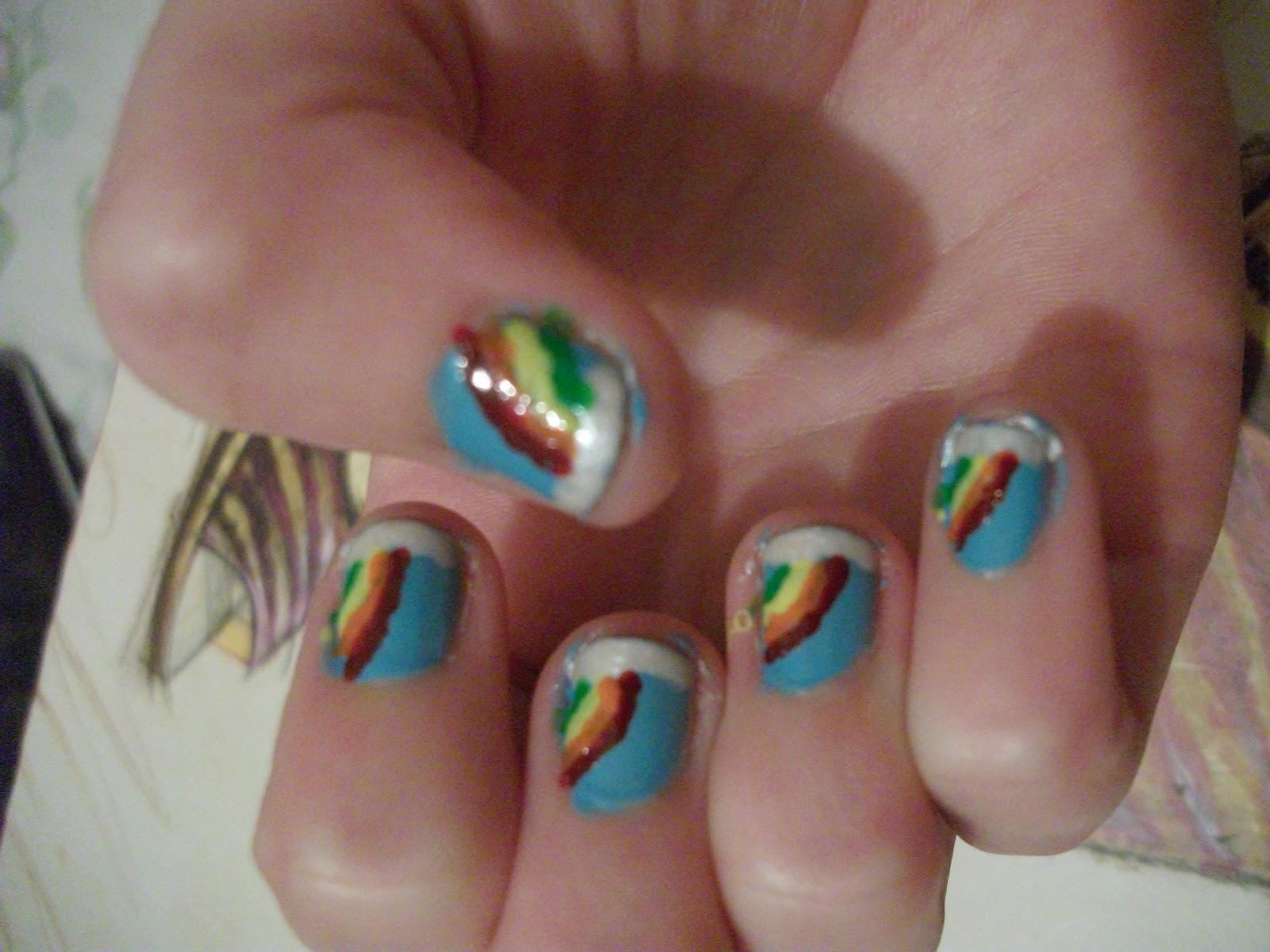 Nail Art by Emillie Rainbow Style Nails