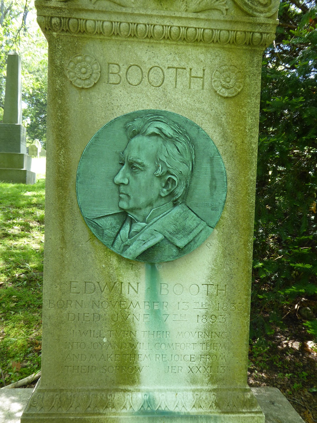 Photoops Grave of a Famous Person Edwin Booth Mt. Auburn Cemetery