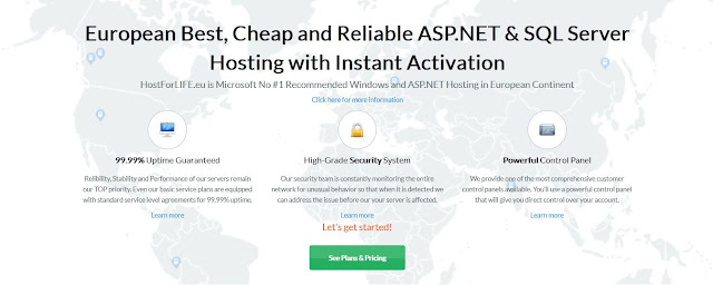 HostForLIFE.eu is Microsoft No #1 Recommended Windows and ASP.NET Hosting in European Continent