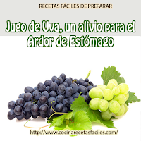 Jugo de uva, un alivio para el ardor de estómago uva