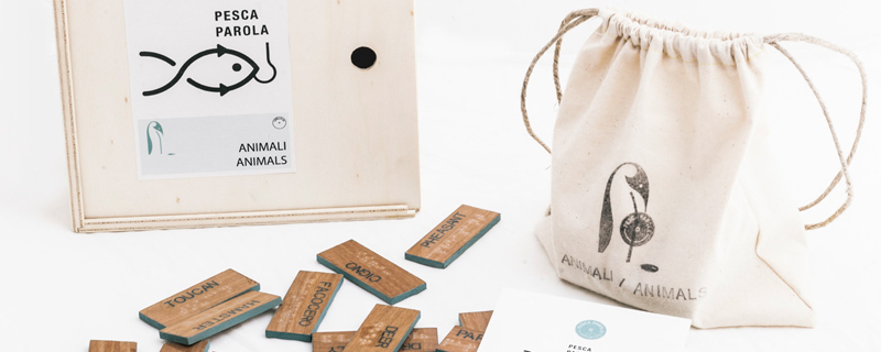 Pesca Parola, juego inclusivo para aprender inglés, italiano y braille Pesca Parola, juego inclusivo para aprender inglés, italiano y braille